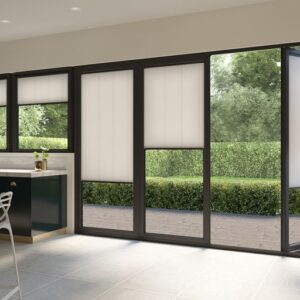 intu blinds covering large windows in modern home in Coventry